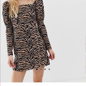 reclaimed vintage tiger print dress